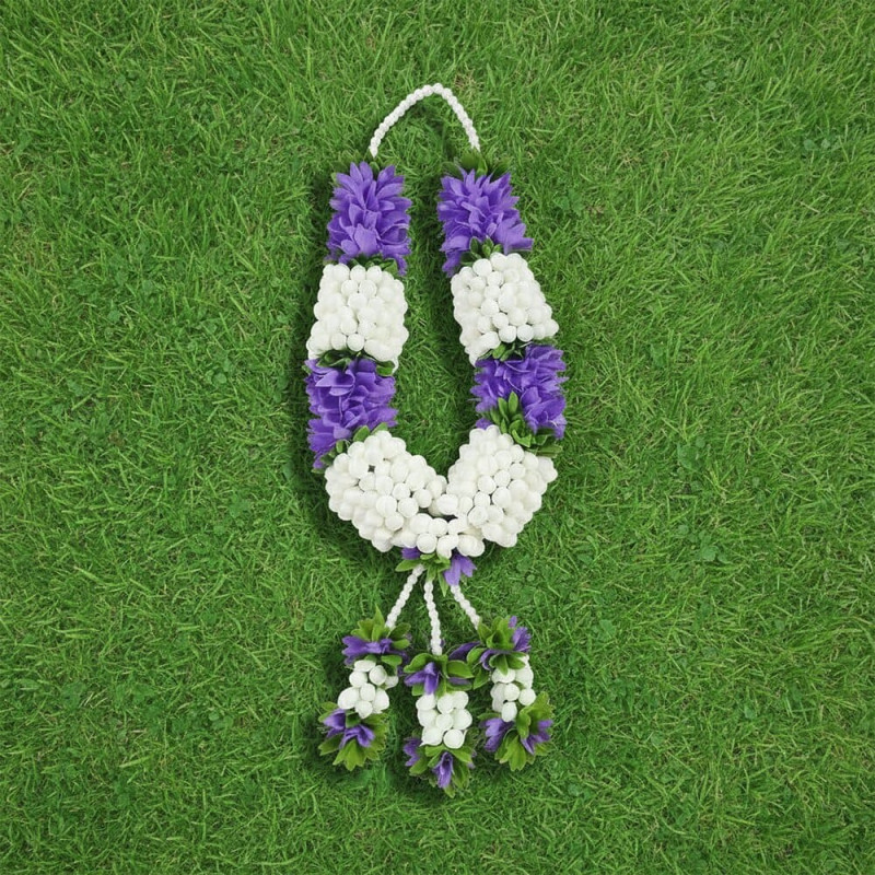 One Feet Garland Purple/Green/White | Festival & Traditional Wear