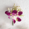 Baby Breath With Orchid Brooch 