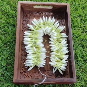 Import Tissue Malli Mullai Poo White | Warm & Lovely