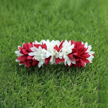 Pichi Poo Clip White/Maroon | Perfect for Weddings