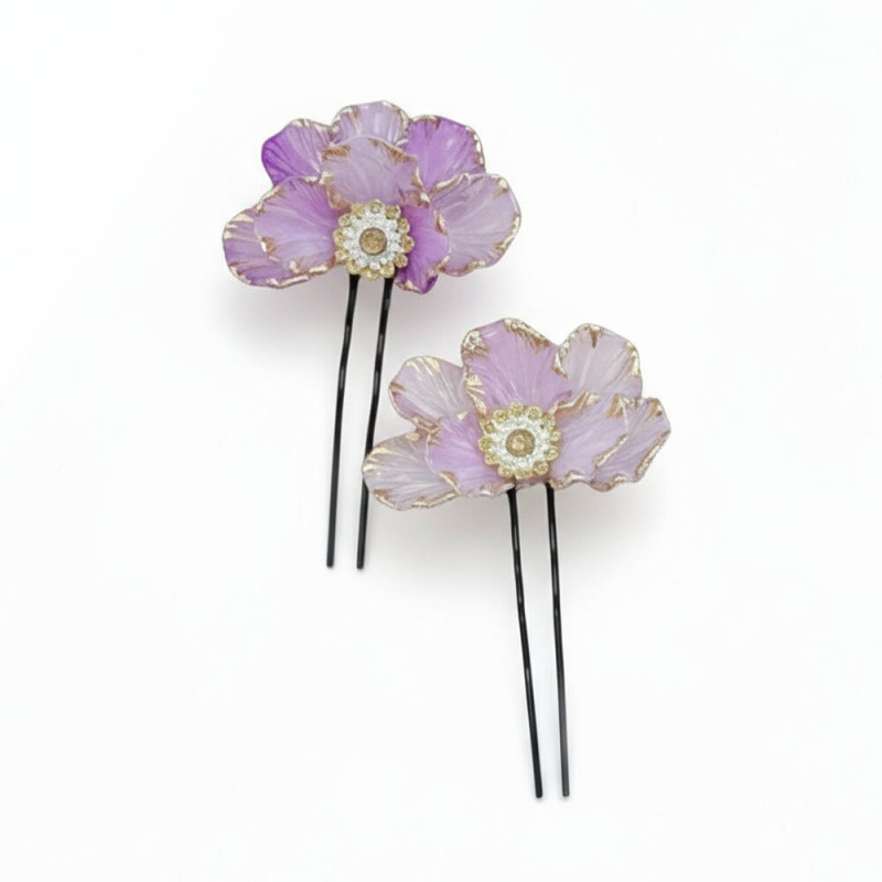 Brooch Pin Pair Light Purple | Soft for Daily Wear