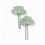Brooch Pin Pair Teal | Soft for Daily Wear