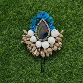 Peacock Hair Pin White/Gold/Blue/Green | Beautiful for Festivals