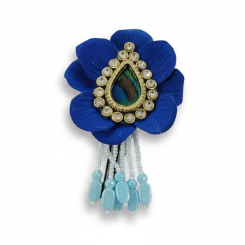 Rose Betal Hair Pin Blue | Beautiful & Stylish