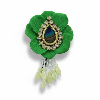 Rose Betal Hair Pin Green | Fresh  & Graceful