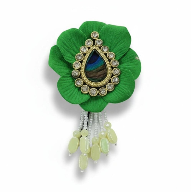 Rose Betal Hair Pin Green | Fresh  & Graceful