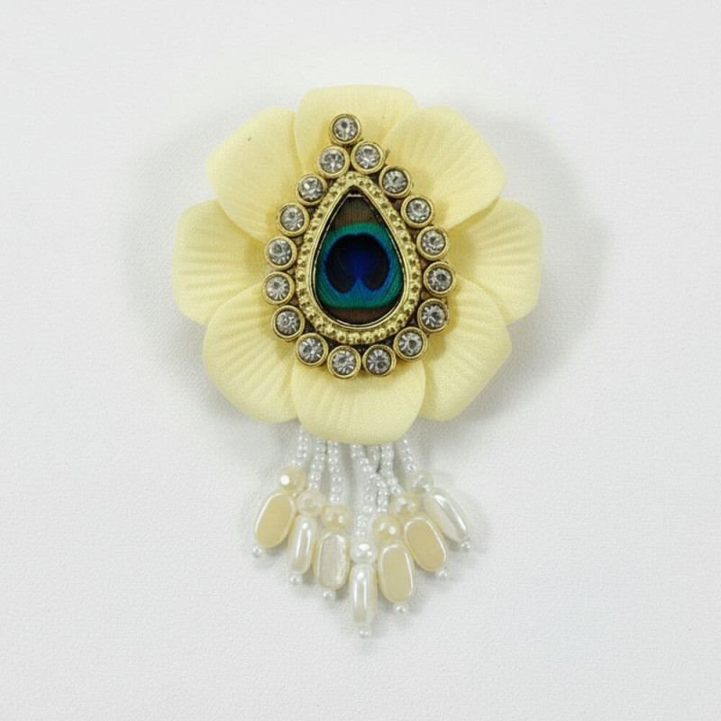 Rose Betal Hair Pin Light Yellow | Soft & Sweet