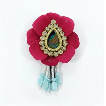 Rose Betal Hair Pin Red | Fresh  & Graceful