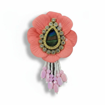 Rose Betal Hair Pin Ruby Pink | Perfect for Weddings