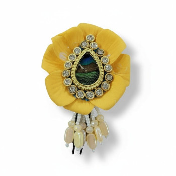 Rose Betal Hair Pin Yellow | Warm & Lovely