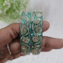 Border Glass Bangles Pair